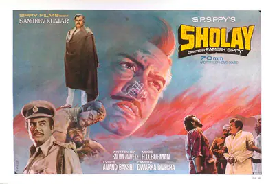 Dwarka Divecha (Cinematographer), Sholay, 1975, Lobby Card