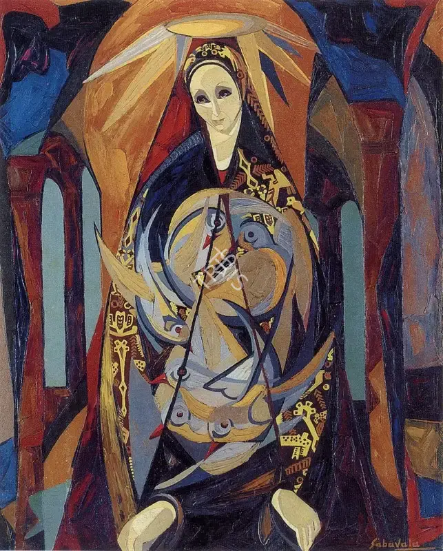 Sabavala, Jehangir (Artist). The Madonna of the Holy Ghost. Oil on Canvas, 1958 | The Crucible of Painting | Painting | FineArts | 00182400