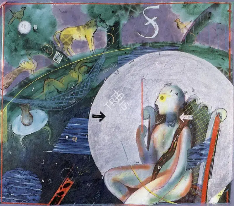 Vinod Dave (Artist), A Blind Man's World, 1994, Painting