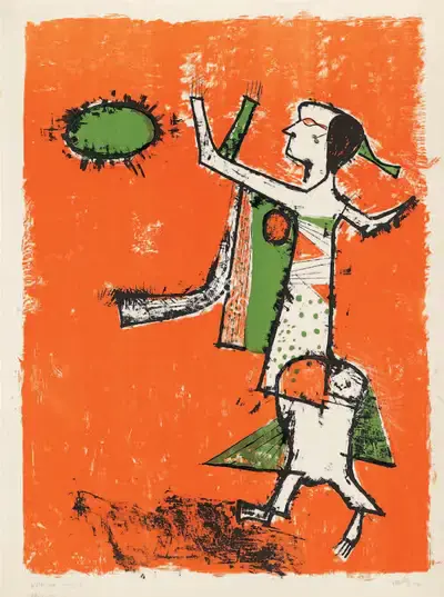 V.S. Gaitonde (Artist), Kultura, 1957, Graphic Art