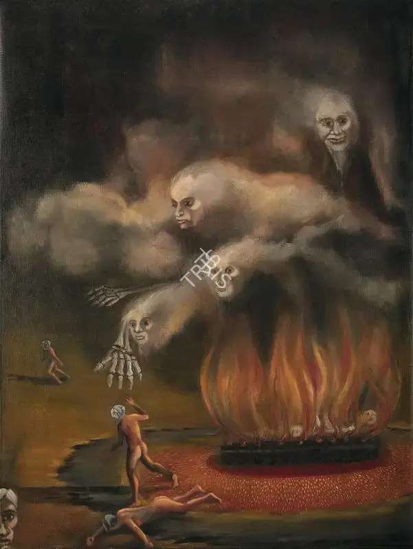 Khakhar, Bhupen (Artist). Shadow of Death. Oil on canvas, 1979 | Painting | FineArts | 00337307