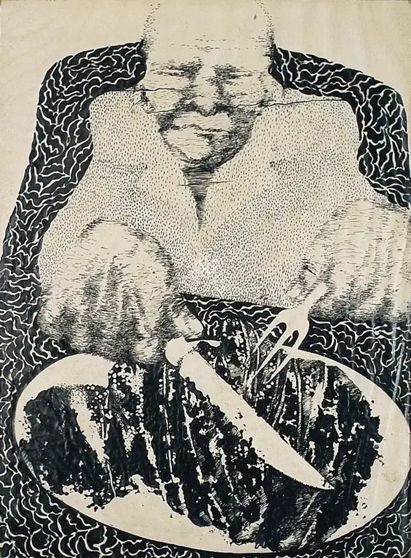 Navjot (Artist), Supper Time, 1979, Painting