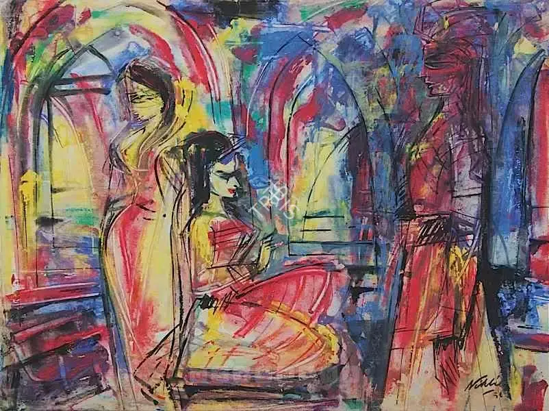 Nikhil Biswas (Artist), Untitled, 1956, Painting