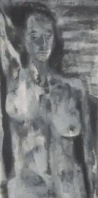 Akbar Padamsee (Artist), Grey Nude, 1960, Painting