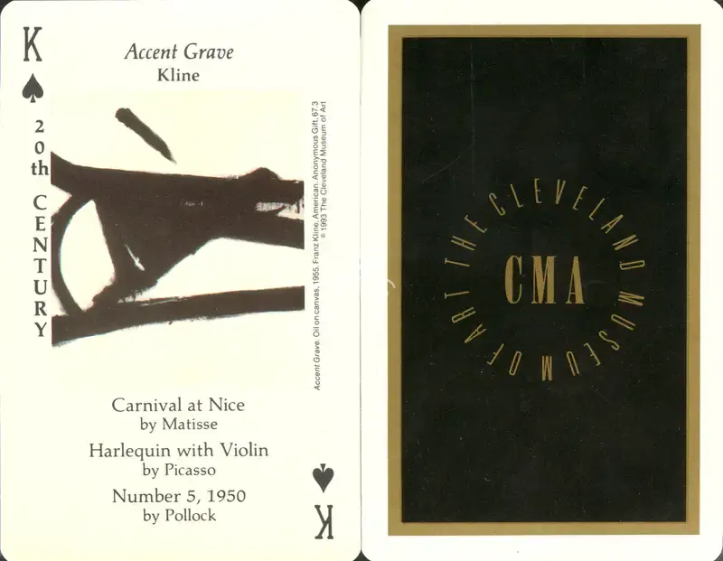 Artists Card Game - CMA, 1993, Playing Cards