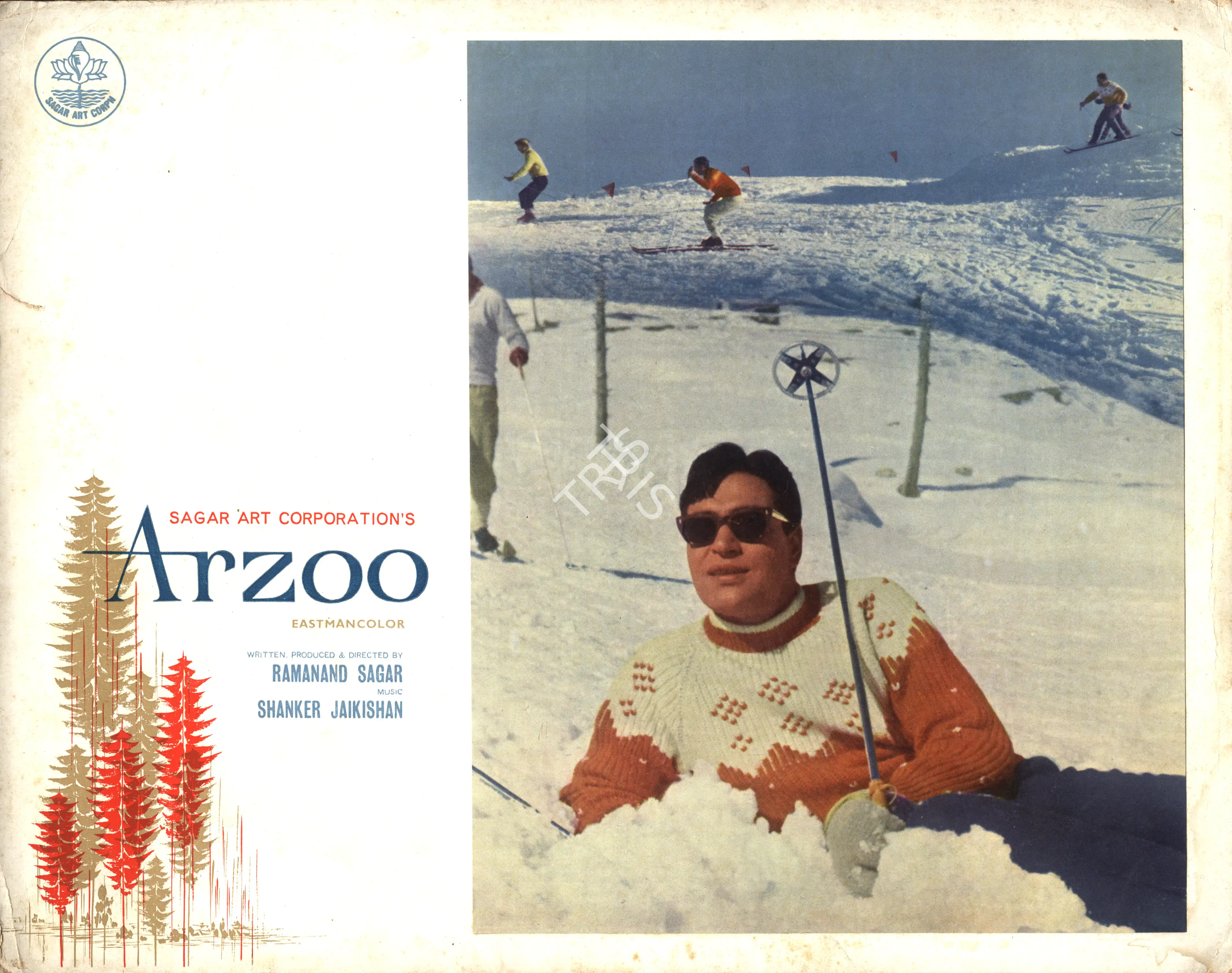 Ramanand Sagar (Producer), Arzoo, 1965, Photographic Still Mounted on Lobby Card