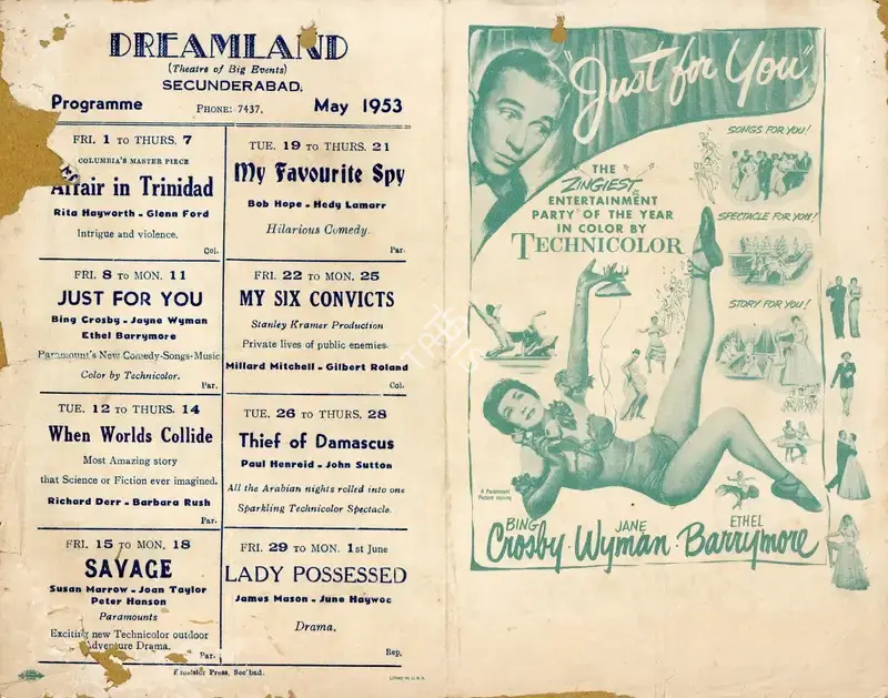Elliott Nugent (Director), Just For You, 1952, Handbill