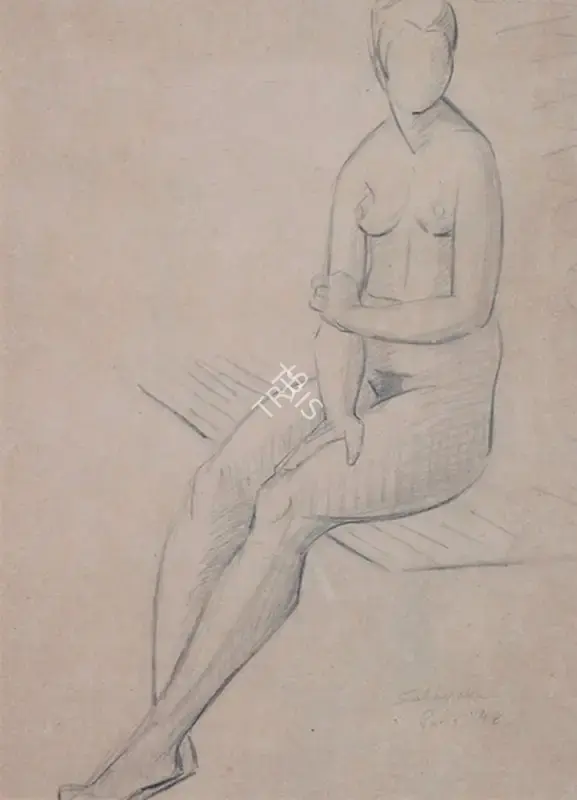 Jehangir Sabavala (Artist), Untitled, 1948, Drawing