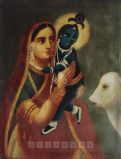 Anonymous (Artist), Krishna & Yasoda, Painting