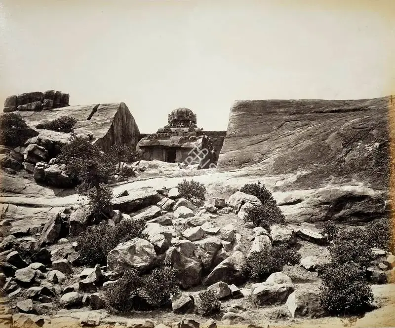 Edmund David Lyon (Photographer), General View of Rocks & Monolith, Kaloogoomulla, Antiquarian Photograph
