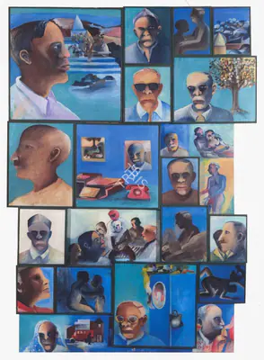 Khakhar, Bhupen P. (Artist). Gallery of Rogues. Oil on Canvas, 1993 | Bhupen Khakhar , 1998 | Painting | FineArts | 00149684