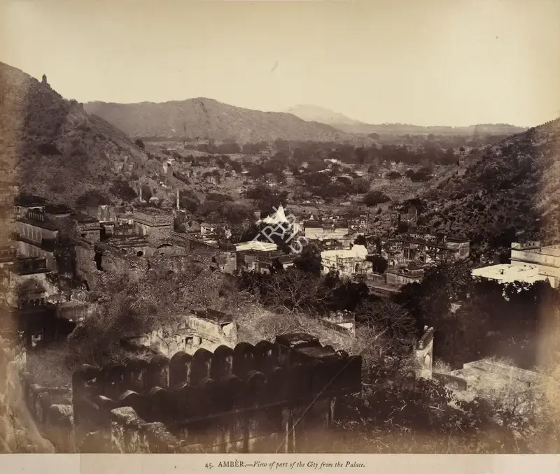 Eugene Clutterbuck Impey (Photographer), Amber - View of part of the City from the Palace, Antiquarian Photograph