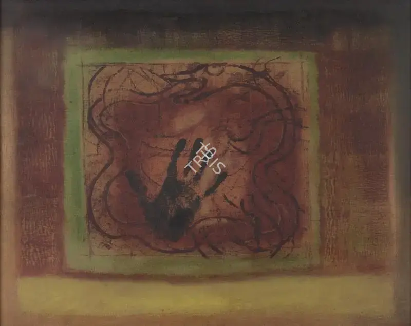 J. Swaminathan (Artist), The Sign comes to rest, 1965, Painting