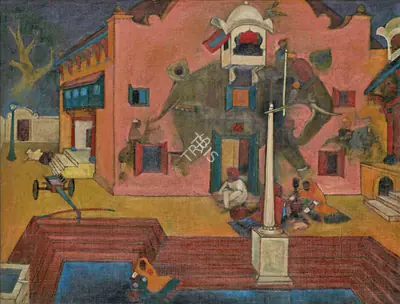 A.A. Raiba (Artist), Untitled, Painting