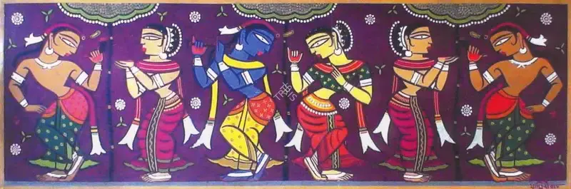 Jamini Roy (Artist), Radha Krishna, Painting