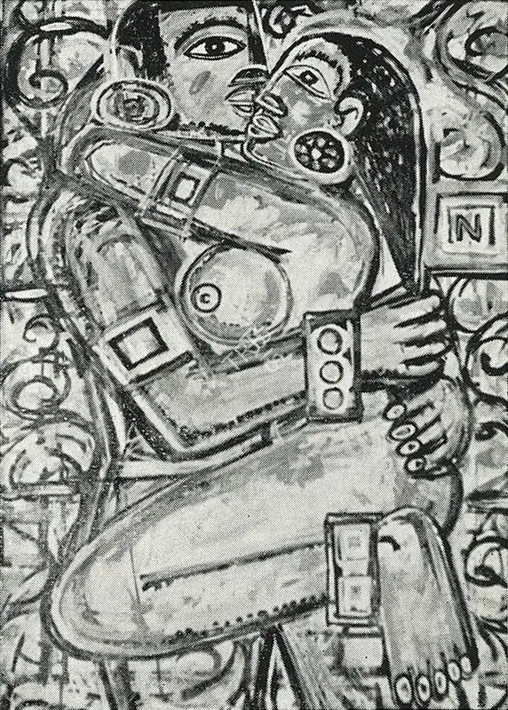 F.N. Souza (Artist), Lovers, Painting