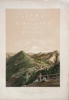T. Picken (Lithographer), Elysium Hill, Simla, and the Government House of Former Years - Sunrise, 1852, Lithograph
