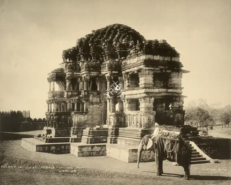 Studio Clifton & Co. (Photographic Studio), Ancient Buddhist Temple in the Fort Gwalior., 1900, Antiquarian Photograph