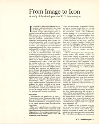 Archana Hebbar (Essayist), From Image to Icon, 1985, Essay