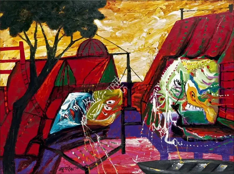 Manu Parekh (Artist),  Baneras, 2014, Painting