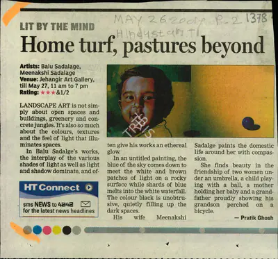 Pratik Ghosh (Reporter), Home Turf, Pastures Beyond, 2007, Newspaper Clipping