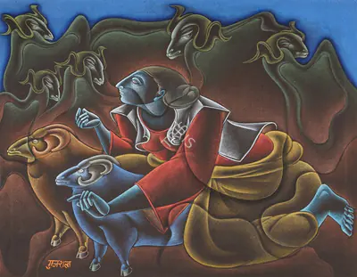 Gujral, Satish (Artist). Untitled, 2004 | Painting, So.Lon/24.10.23, 2023 · Sotheby's