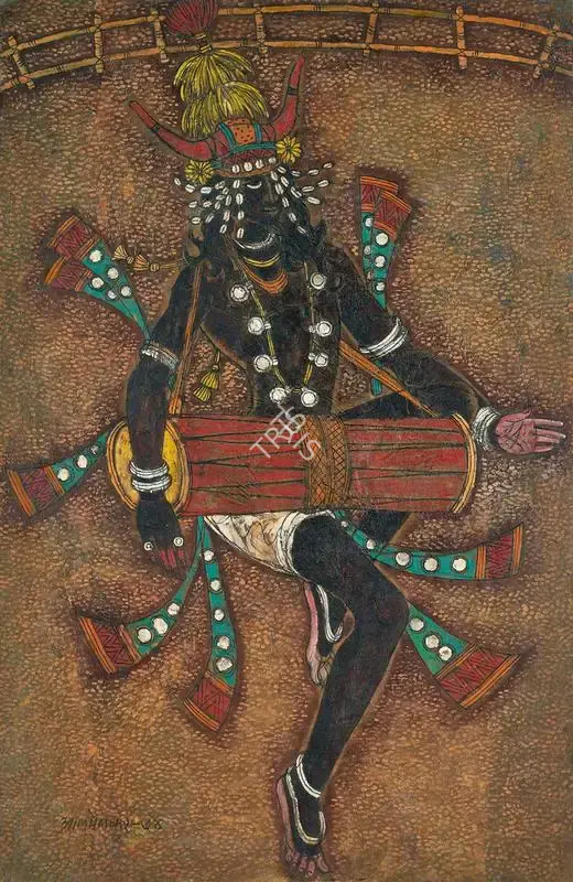 A.A. Almelkar (Artist), Untitled, 1974, Painting