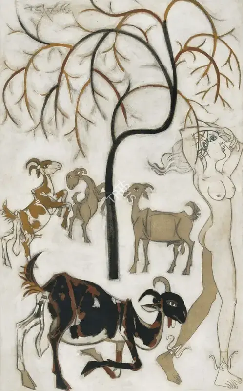 Goud, K. Laxma (Artist). Untitled, 1993 | Painting, AG.Onl/16.10.16, 2016 · Asta Guru