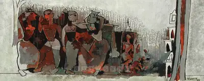 M.F. Husain (Artist), Untitled, 1953, Painting