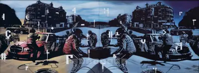 Baiju Parthan (Artist), Pit Stop, Painting