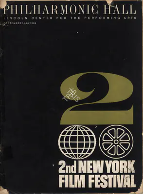 William Schuman (President), New York Film Festival, 1964, International Film Festival Catalogue