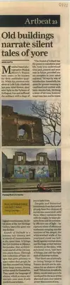 Nidhi Gupta (Reporter), Old Buildings Narrate Silent Tales of Yore, 2012, Newspaper Clipping