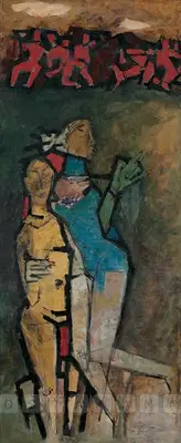 M.F. Husain (Artist), Untitled, 1955, Painting