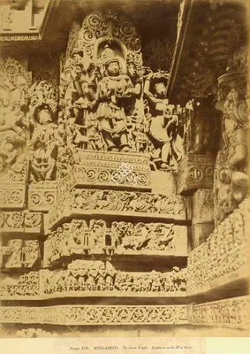 Andrew Charles Brisbane Neill (Photographer), Hullabeed. The Great Temple. Sculptures on the West Front, 1856, Antiquarian Photograph