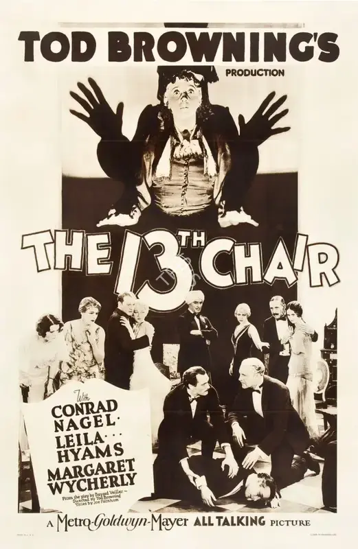 Browning, Tod (Producer), The Thirteenth Chair, 1929 | Poster | CinemaEducation | 00795121