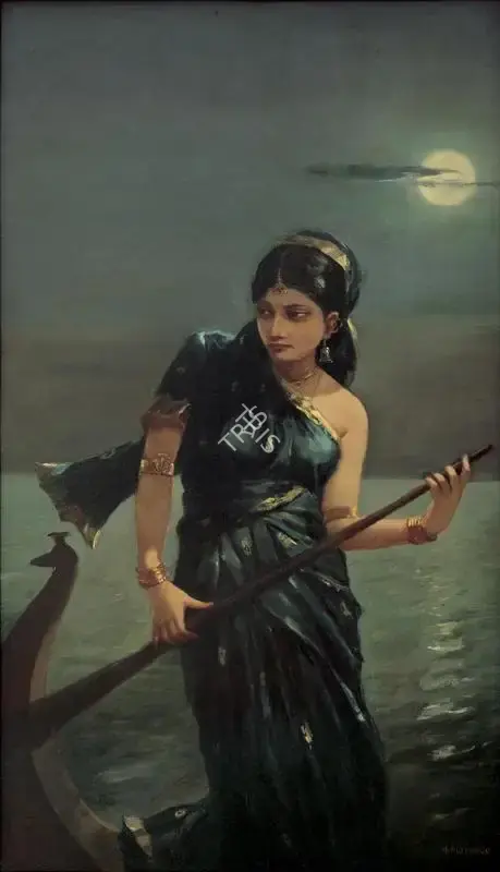 Mazumdar, Hemendranath (Artist). Silver Waves, n.d. | Painting, Pu.Mum/06.12.17, 2017 · Pundole