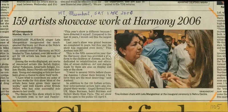 159 Artists Showcase Work at Harmony 2006, 2006, Newspaper Clipping