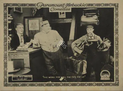 Roscoe Fatty Arbuckle (Director), The Bell Boy, 1918, Lobby card
