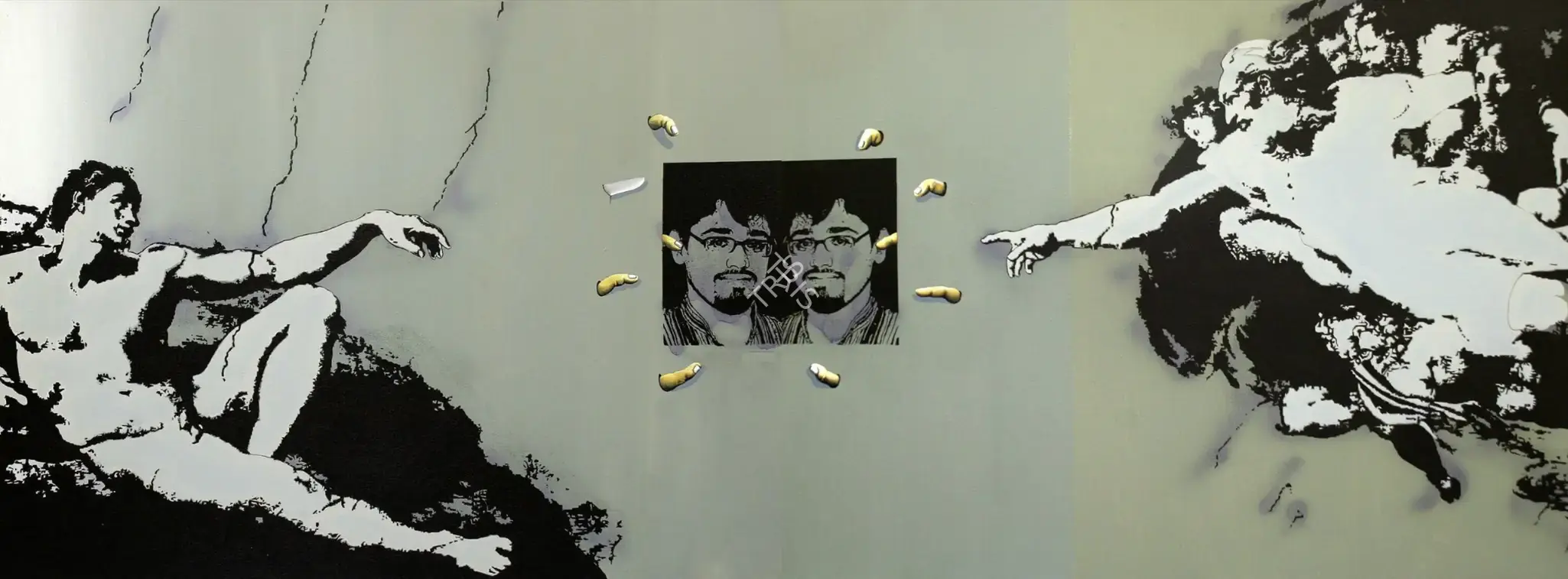 Debraj Goswami (Artist), Recycled Masterpiece 2, Painting