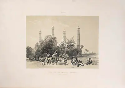 J.D. Hardinge (Lithographer), Shah Dhera; The Tomb of the Emperor Jehangir, 1847, Lithograph