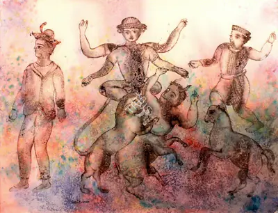 Sakti Burman (Artist), Divine Delights, 2006, Painting
