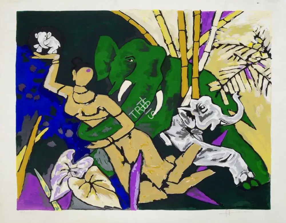 M.F. Husain (Artist), Kerala series, Graphic Art