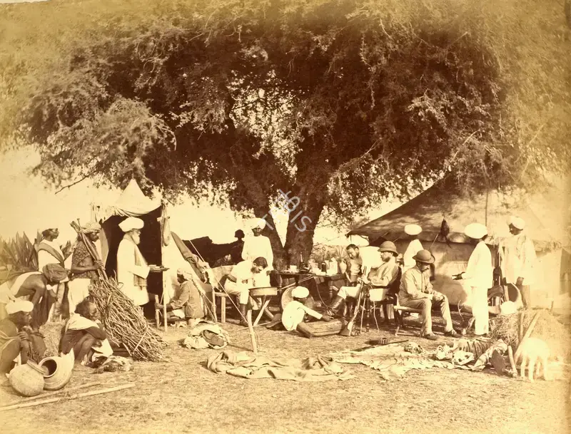 Willoughby Wallace Hooper (Photographer), Tiger Hunt, 1870, Antiquarian Photograph