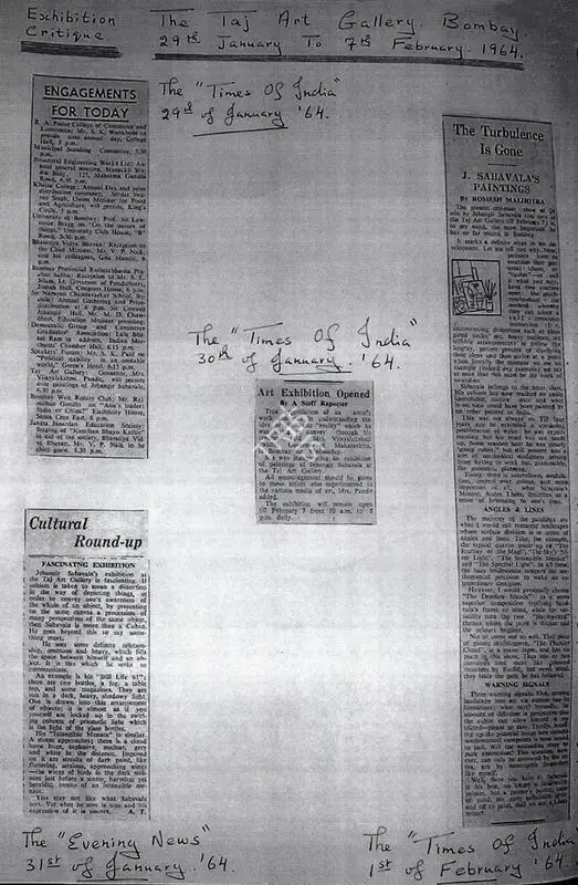 Cultural round-up, 1964, Newspaper Clipping