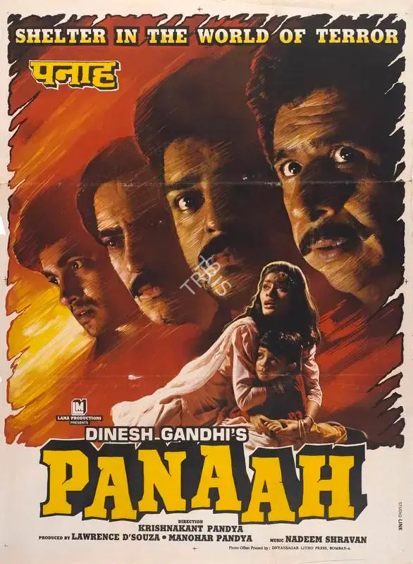 lawrence d (Producer), Panaah, 1992, Full Sheet Poster