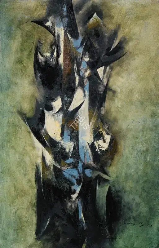 Santosh, G.R. (Artist). Camouflage, 1961 | Painting, So.Lon/07.10.14, 2014 · Sotheby's