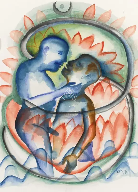 Bhupen Khakhar (Artist), Om, 1998, Painting