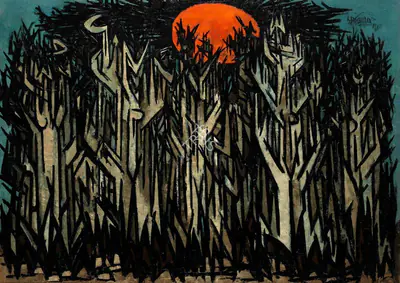 Sadequain (Artist), Sunrise, 1968, Painting