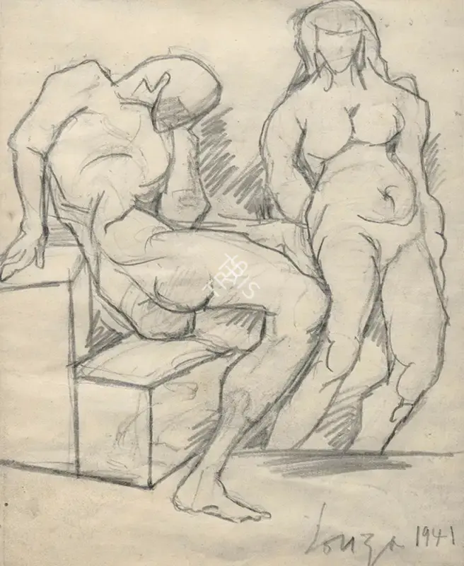 F.N. Souza (Artist), Untitled, 1941, Drawing