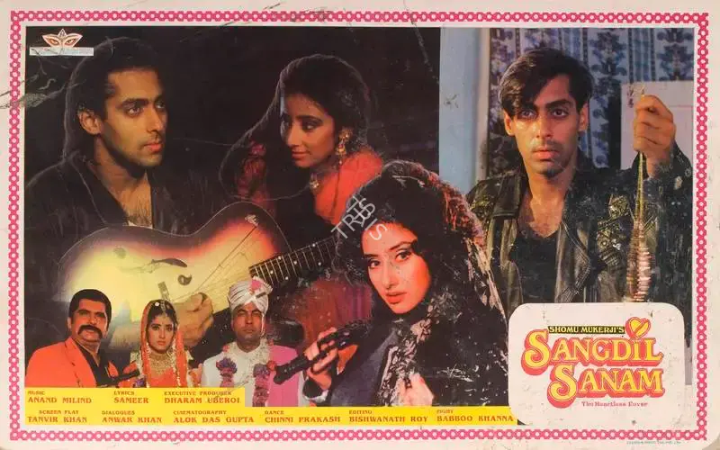 Shomu Mukerji (Producer), Sangdil Sanam, 1994, Lobby Card